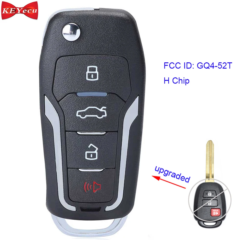 KEYECU для Toyota Highlander RAV4 Tacoma секвойи Модернизированный пульт дистанционного ключа FCC