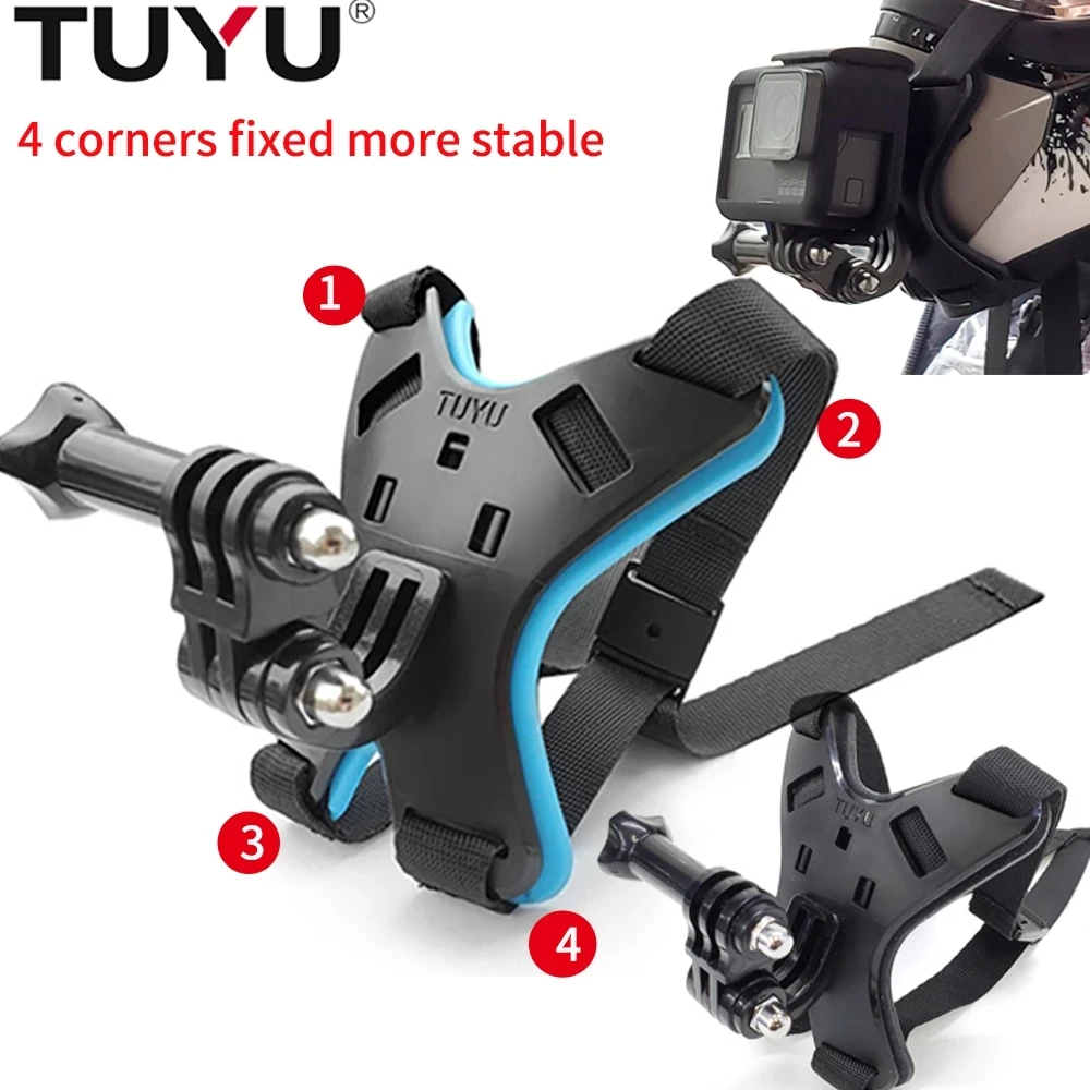 

TUYU Full Face Helmet Chin Mount Holder for GoPro Hero 10 9 8 7 SJCAM Motorcycle Helmet Chin Stand for DJI OSMO Camera Accessory
