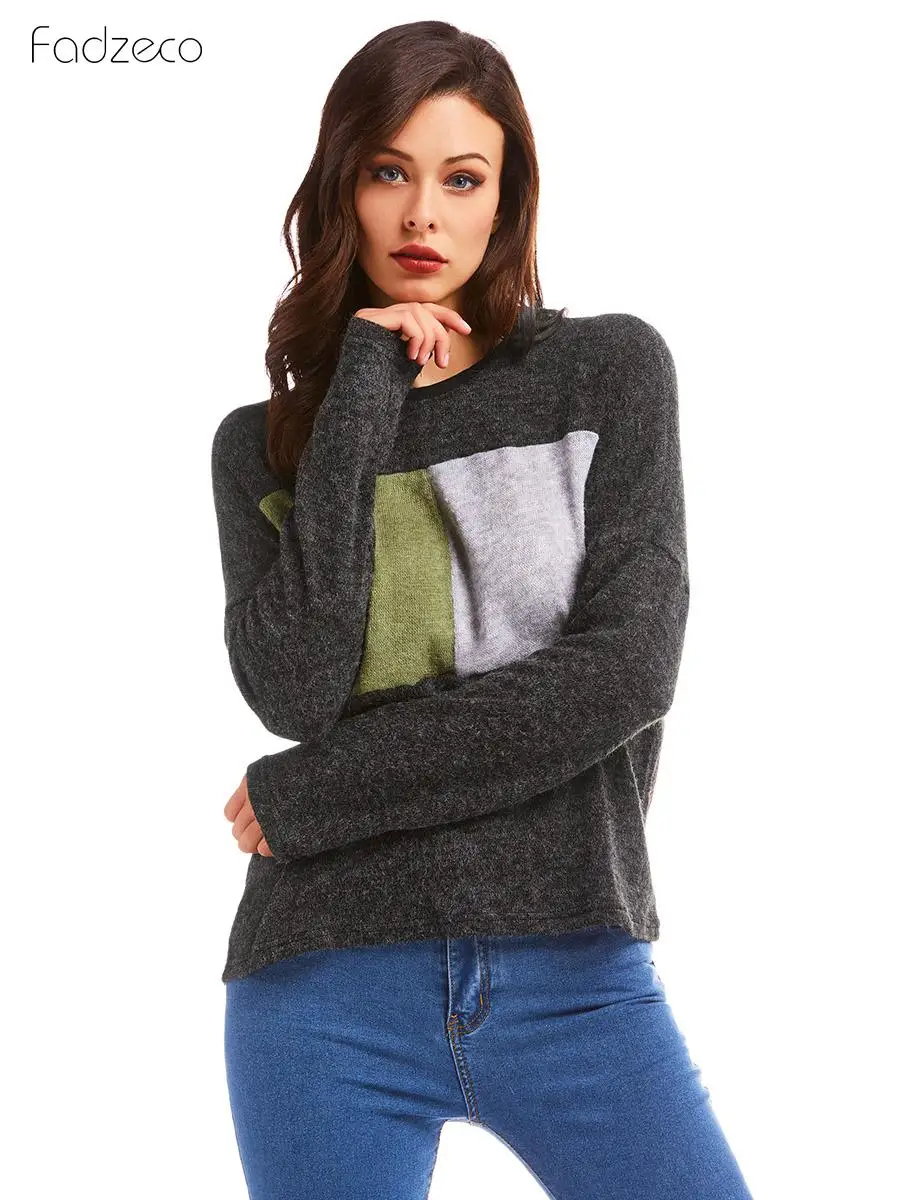 FADZECO женская одежда тройники футболка с длинным рукавом Топ 2019 модный стиль