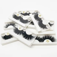 wholesale eyelashes 102050100 pairs 3d mink lashes bulk white box dramatic 25mm fake false thick stirp resuable vendor makeup