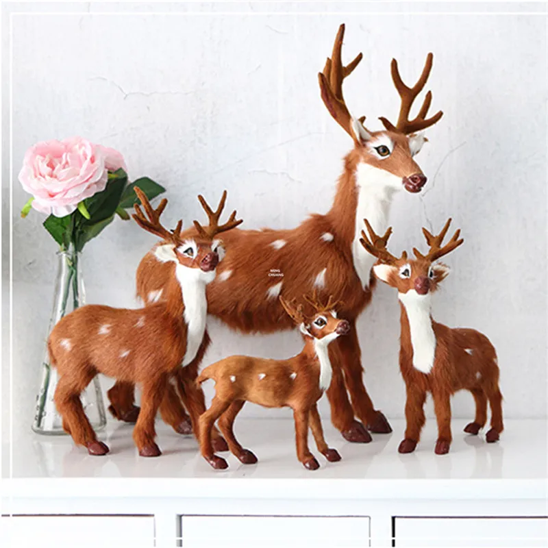 18 &quotмодель животного Sika Deer реквизит для фотосъемки Cervus Nippon Рождественское