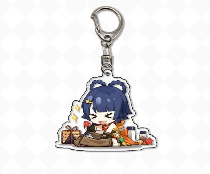 

1 Pcs Cartoon Game Genshin Impact Acrylic Keychains Anime Delicate Craft Mengpa Delicacy Car Bag Pendant Keyrings Figure Toys