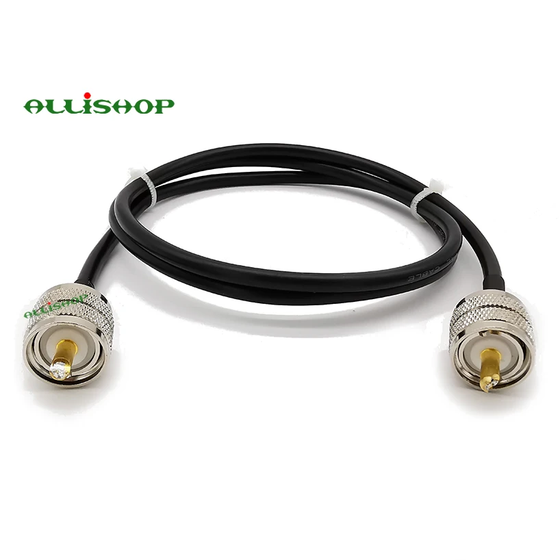 Pl259 к pl259 мужской RG58 коаксиальный кабель косичка перемычка UHF PL-259 разъем антенный кабель для CB, Любительский радиоприемник