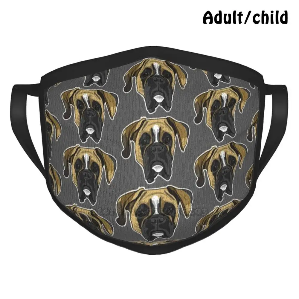 Забавные боксеры для лица с собакой индивидуальный дизайн маска взрослых и детей