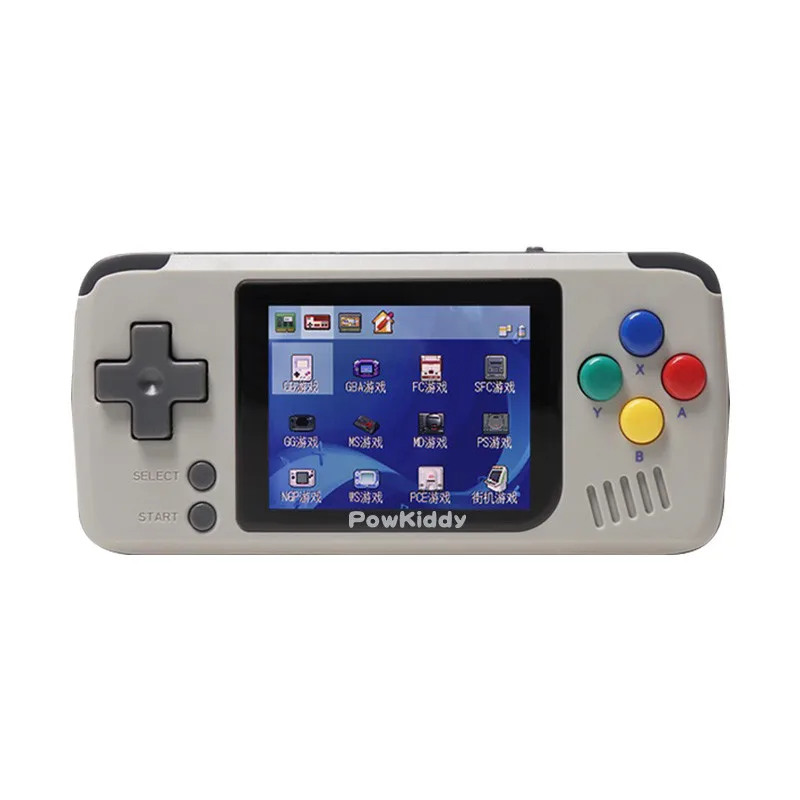 Grey Новая Обновленная портативная игровая консоль Powkiddy Q70 ips в стиле ретро, открытая система linux, встроенный 12 эмуляторов, аккумулятор 1000 мАч, игровое устройство - Цвет: Grey