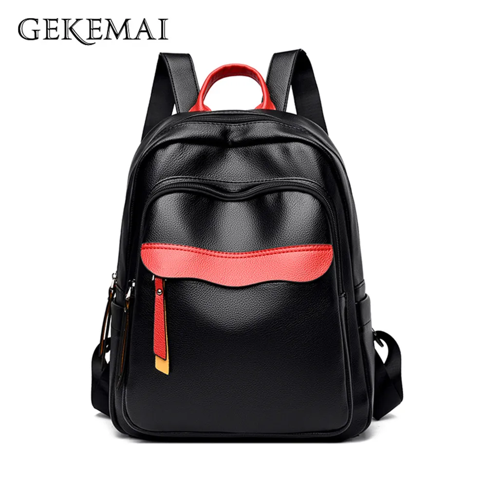 

Panelled Design Ladies Backpack Fashion Multifunctional Laptop Bags 2021 High Quality Leather Large Capacity Women Shoulder Bag