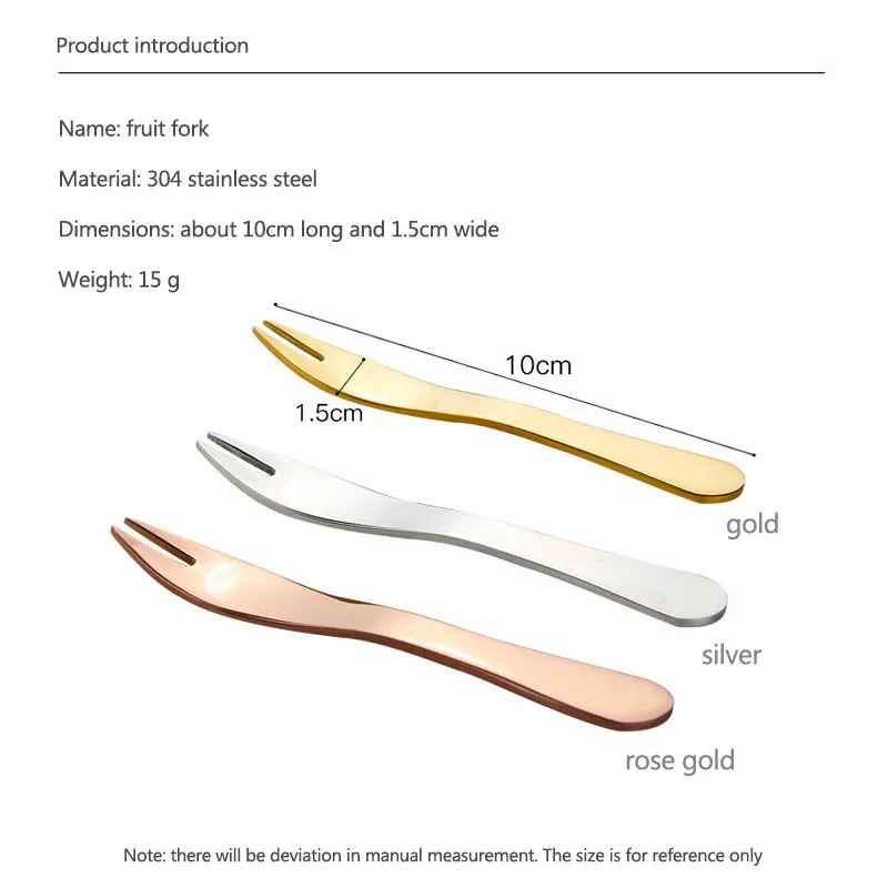 

Stainless Steel Portable Multifunction Dessert Salad Forks Kitchen Gadgets Western Food Fork Fruit Fork 1Pc
