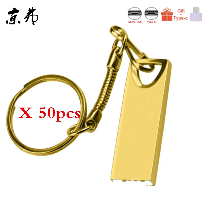 

50pcs High Speed USB Flash Drive Metal Pen Drive 4GB 8G 16GB 32GB 256M 512M 128M Pendrives Waterproof USB Stick 2.0 Memory Stick