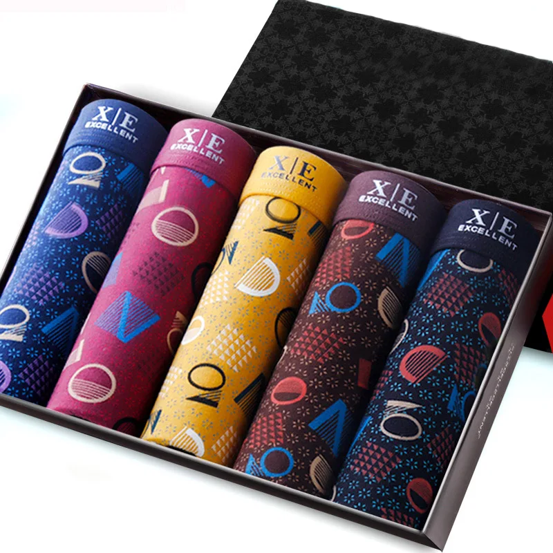 Трусы боксеры мужские из модала нижнее белье дышащие хлопковые шорты 5