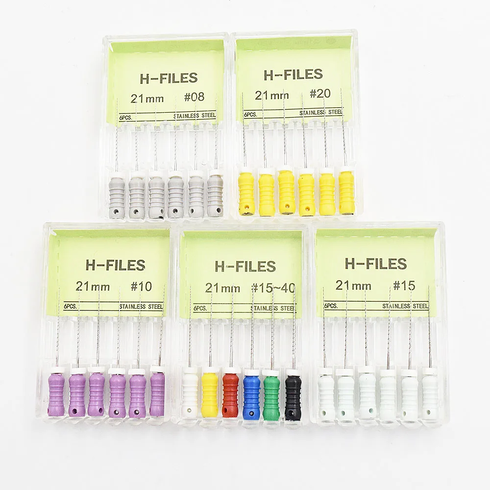 Отбеливание зубов H файлы корневых каналов эндо ручные напильники ручной