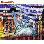 Алмазная живопись RUOPOTY с квадратными стразами, вышивка крестиком 5D, с изображением Нью-Йорка, пейзаж, улица, домашний декор ручной работы