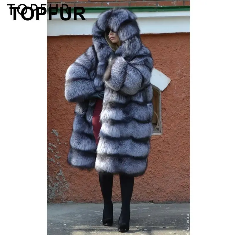 Роскошная модная зимняя шуба из натурального Лисьего меха Женская куртка с
