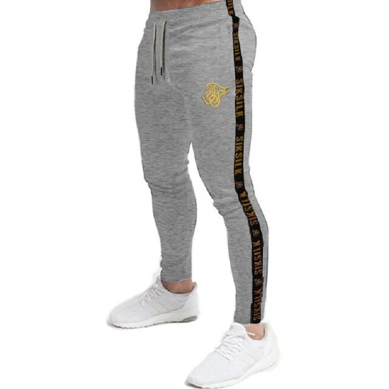 

Mens Joggers Sweatpants Sik Silk Fitness Elastic Trousers Hip Hop Skinny Tracksuit Siksilk Pant Men Casual Silk Silk Track Pants