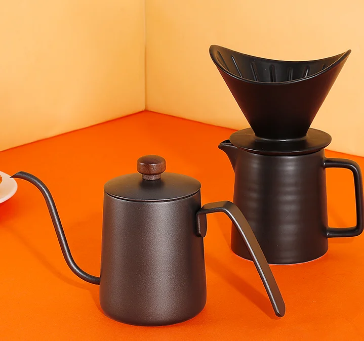 

Stainless Steel Coffee Pot Set Percolator Espresso Coffee Pot Camping Gooseneck Kettle Cafetera Goteo Kitchen Tools EA6KFH