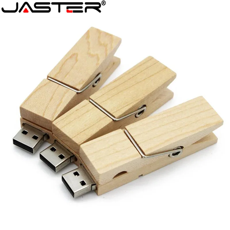 USB-флеш-накопитель JASTER с деревянным зажимом 4-128 ГБ | Компьютеры и офис