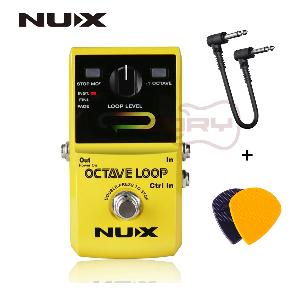NUX Octave Loop педаль петлителя с 1 Effect Infinite Layer Bass Line True Bypass для гитарных эффектов +