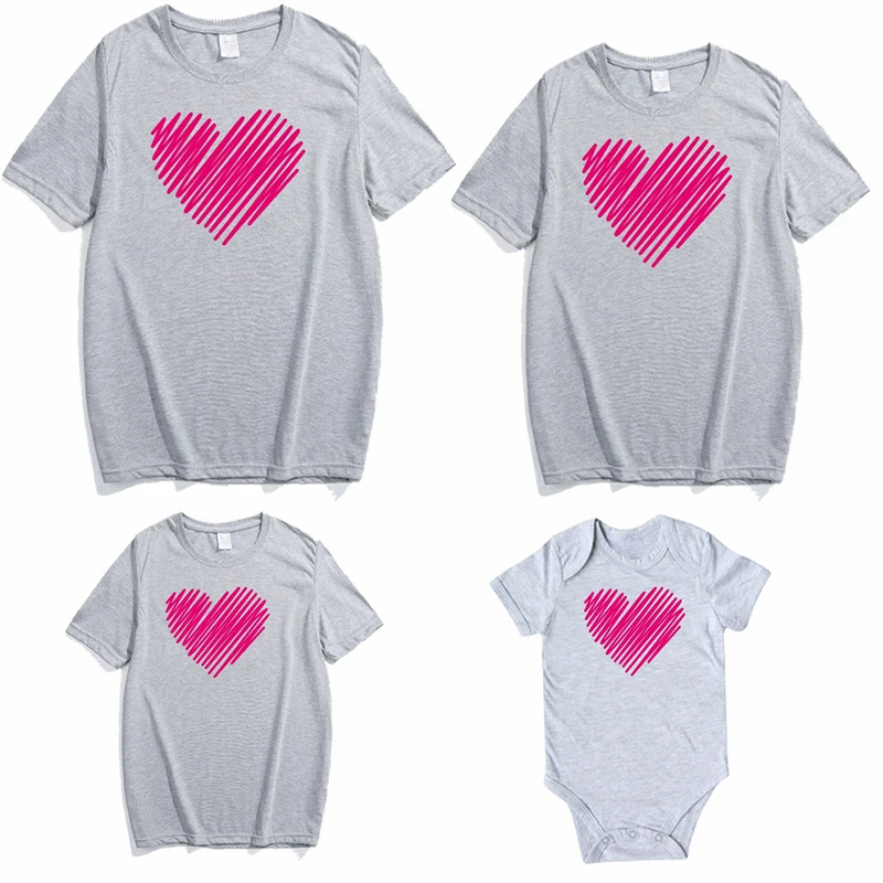 Camisetas de verano a juego para familia, Padre, Hijo, ni&ntilde;os, ropa a juego con letras-5