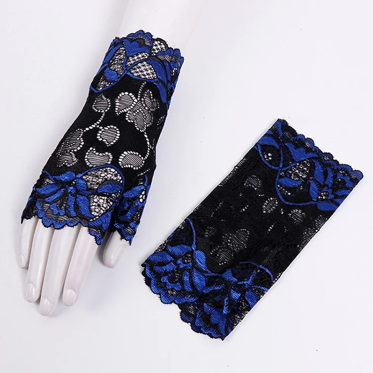 

Half Finger Gloves women's breathable thin lace elegant no finger leakage finger sunscreen cover scar riding etiquette spring