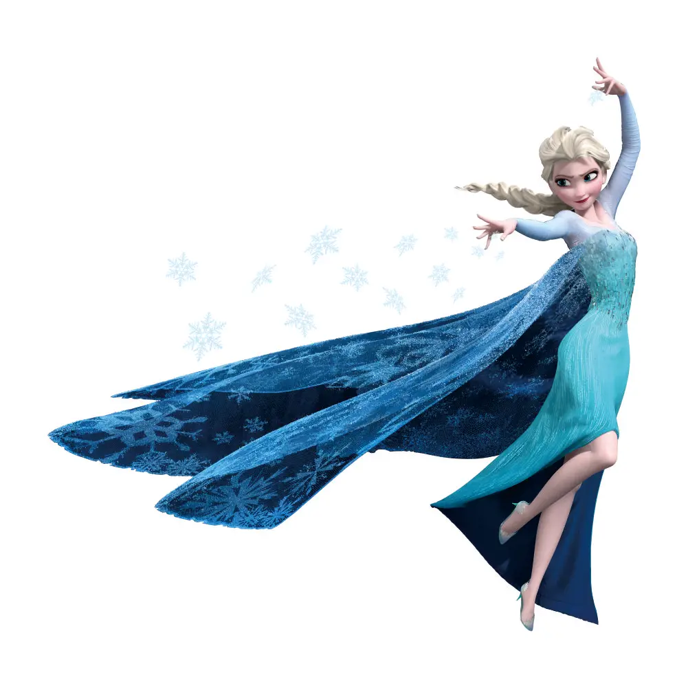 Lovely Snow Queen Princess Wall Decal 3D Cartoon Wall Sticker Kids Bedroom Nursery Decoration Mural Poster Wallpaper Girls gift