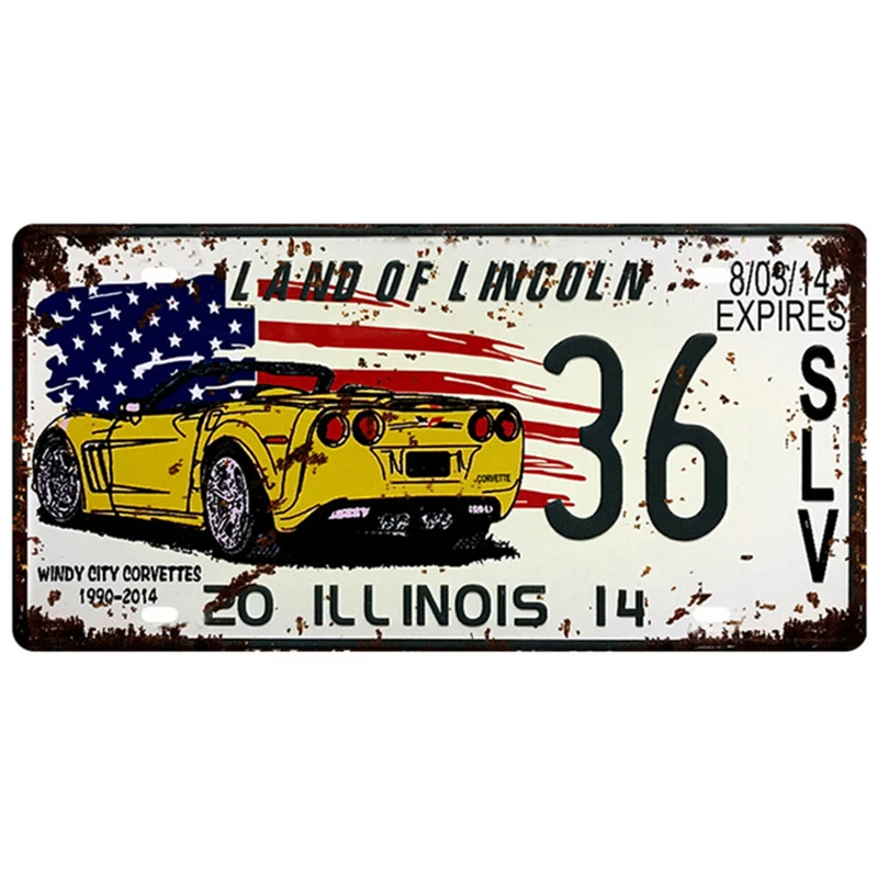 

Motor Bus Car Plate License Metal Tin Signs US Route 66 Tinplate Poster Vintage Pin Up Signs Bar Cafe Garage Wall Decor Plaques