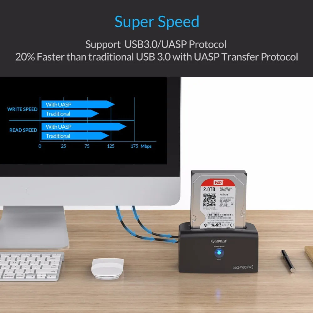 Док станция ORICO для жестких дисков 2 5 дюйма SATA USB 3 5|Корпус жесткого диска| |