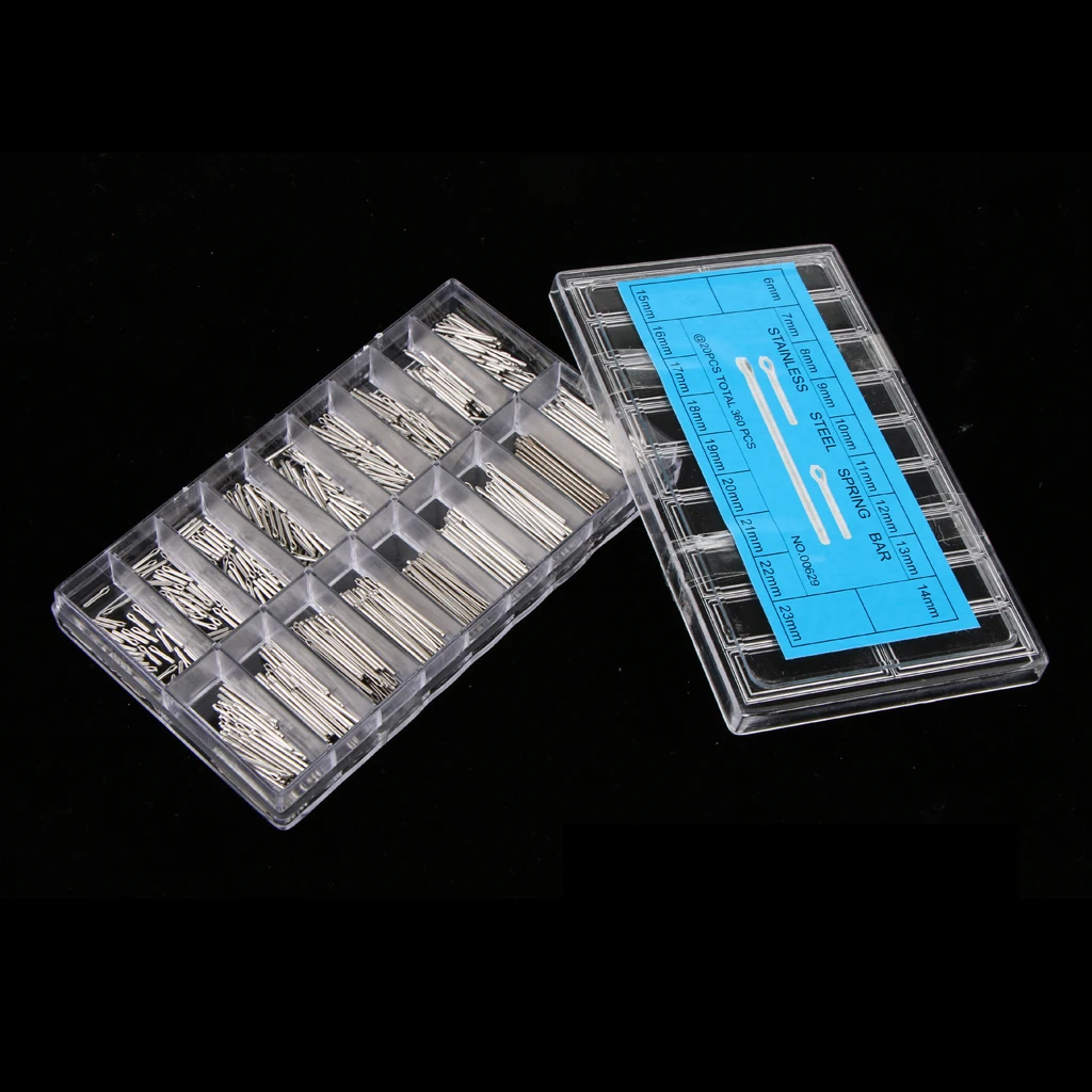 360pcs Watch Band Split Pins With Box Stainless Steel Bracelet Strap Link Cotter Bar Assortment Repair Tools | Наручные часы