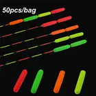 50 шт.пакет Горячая ночь EPS заглушки нижний цилиндр пены поплавки шар Индикатор рыбы бобы овальные Рыболовные Поплавки бусины