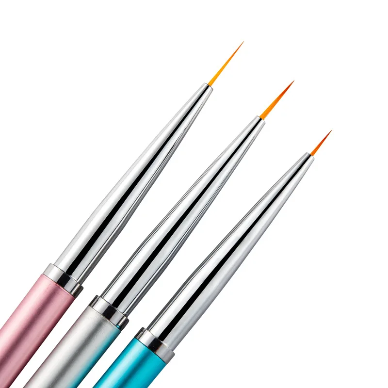 3 шт. кисти для дизайна ногтей с металлической ручкой | Красота и здоровье