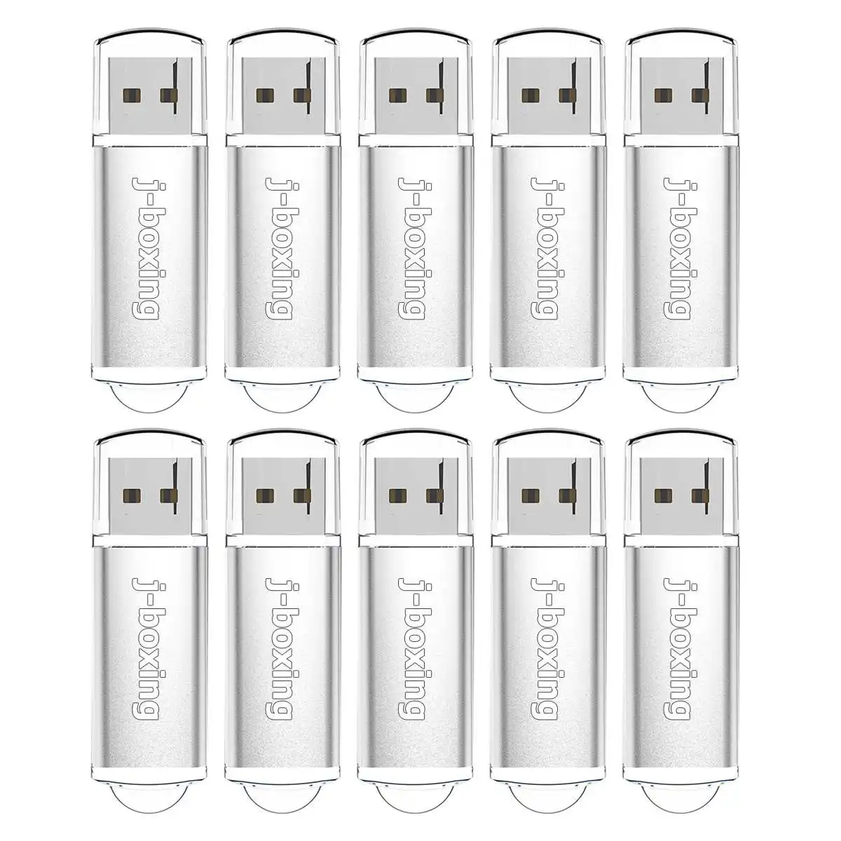 J-boxing 10PCS 64MB USB Flash Drive Bulk 128MB 256MB 512MB Small Cacapity Thumb Drives Zip Drive Jump drive Memory Stick Silver