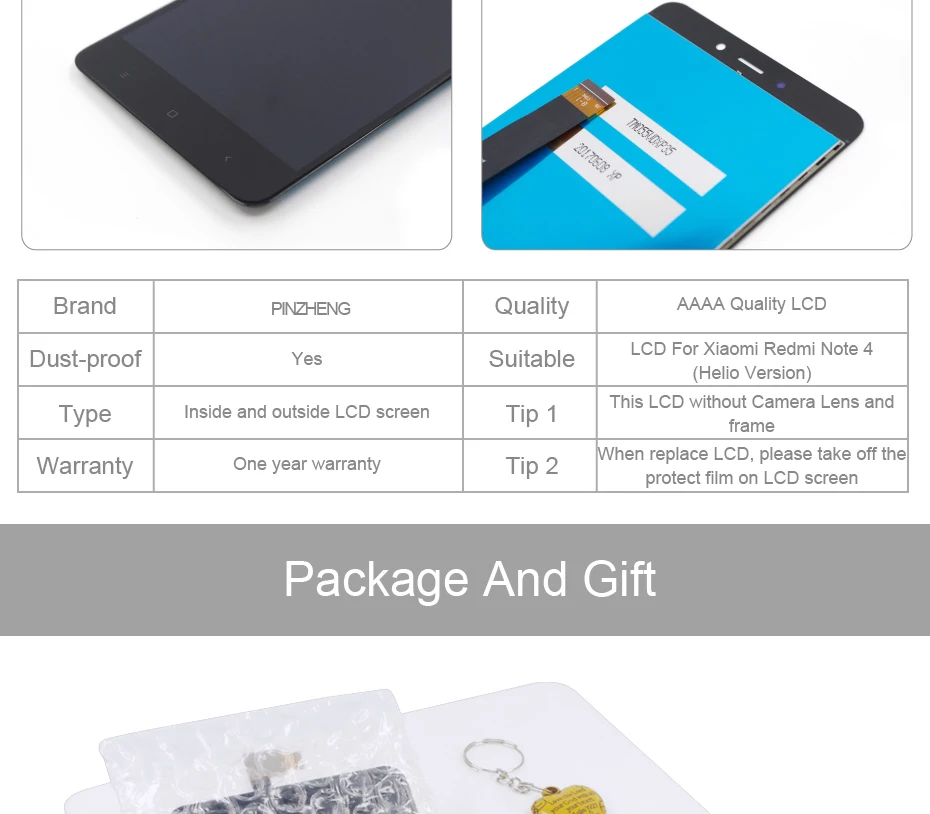 ЖК-экран PINZHENG AAAA, для Xiaomi Redmi Note 4, ЖК-экран, версия Helio, запасной дисплей, Redmi Note 4, сенсорный экран, lcd S