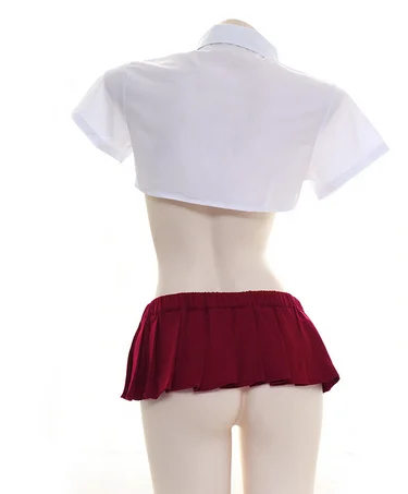 Женская Студенческая Униформа JK ультра короткая блузка костюм для девочек Милая