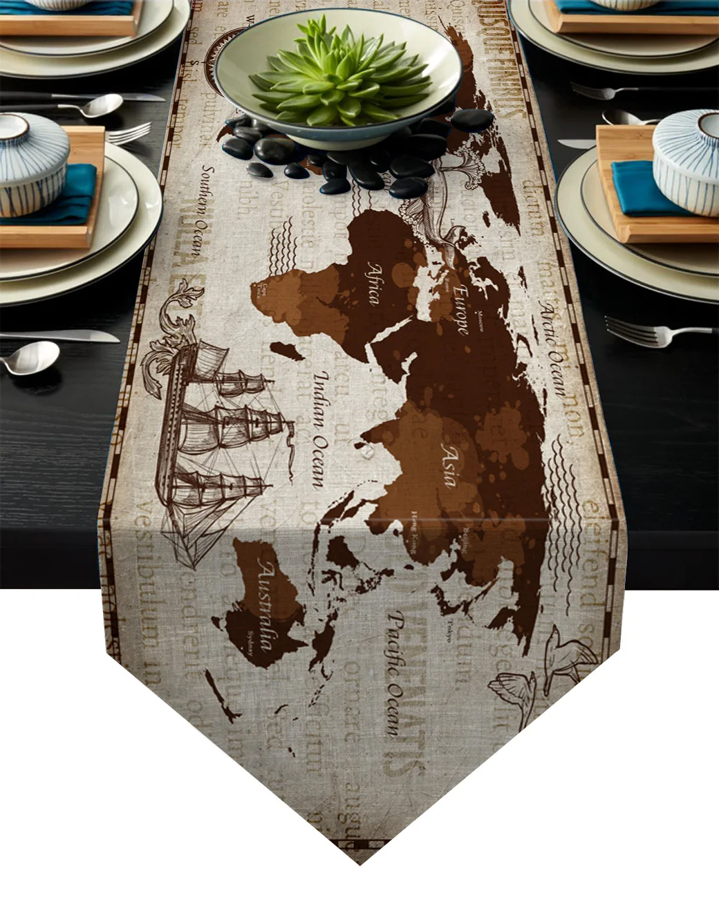 Современная настольная дорожка s украшение для вечевечерние в морском стиле