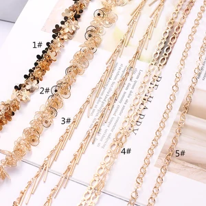 Цепочки из металла и меди для украшения, позолоченные, 50 см1 м2 млот, висячие серьги, ожерелья, ювелирные изделия, украшения для одежды