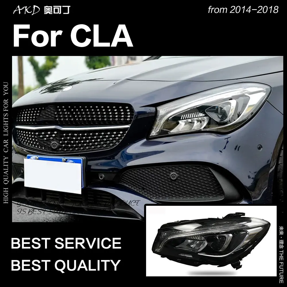 

Фары для стайлинга автомобиля для W176 CLA200 светодиодный ные фары 2014-2018 CLA260, фары головного света, дневные ходовые огни, аксессуары для автомоб...