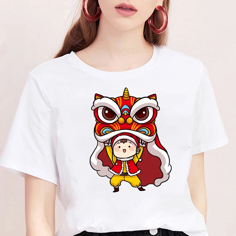 Футболка женская с коротким рукавом повседневный белый топ в китайском ретро