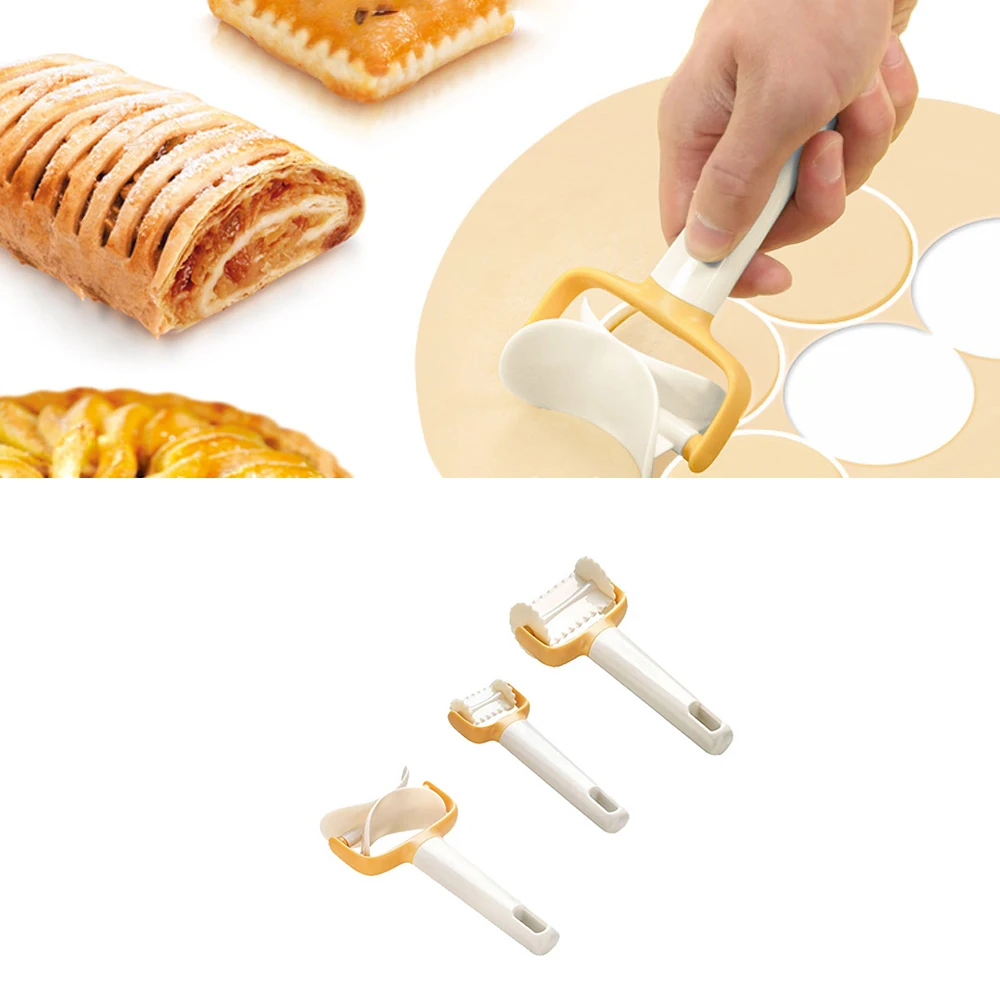 3 шт. Fondant (сахарная) торт выпечки Силиконовые кухонная утварь печенье нож для