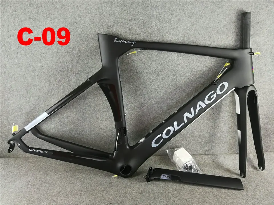 13 цветов красный Colnago концепция карбоновая рама матовая отделка велосипед набор углеродных дорожных Рам BB386
