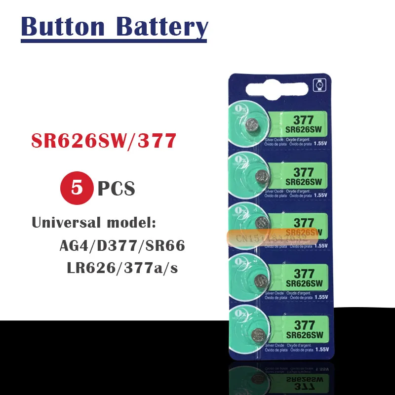 5 шт. 100% оригинальный 377 SR626SW 626 SR626 V377 AG4 батарейный блок для часов Сделано в