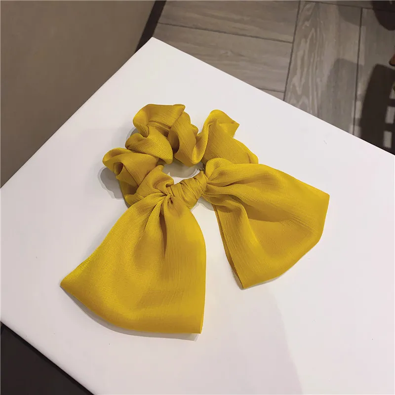 

TwinkLei Elastic Hair Bands for Women Scrunchies Solid Bow Knotted Ponytail Holder Tie Gum Fashion Girls Hair Accessories