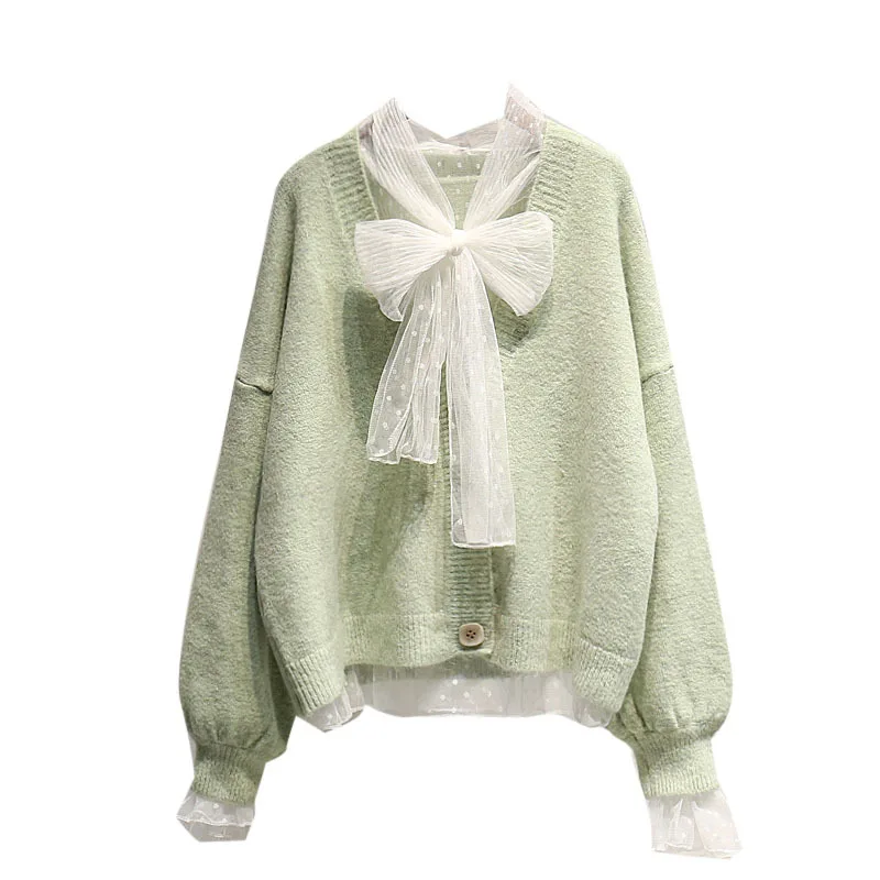 Весна осень новый модный кардиган свитер пальто женская маленькая свежая