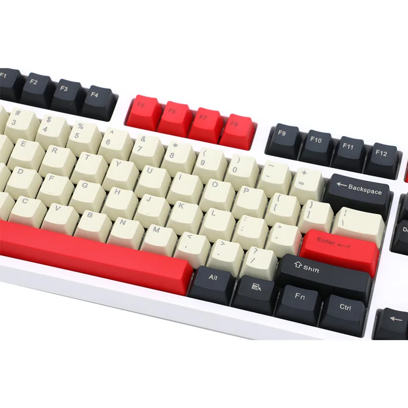 Новое поступление клавиши PBT верхняя сторона печатный пустый Эрл красный