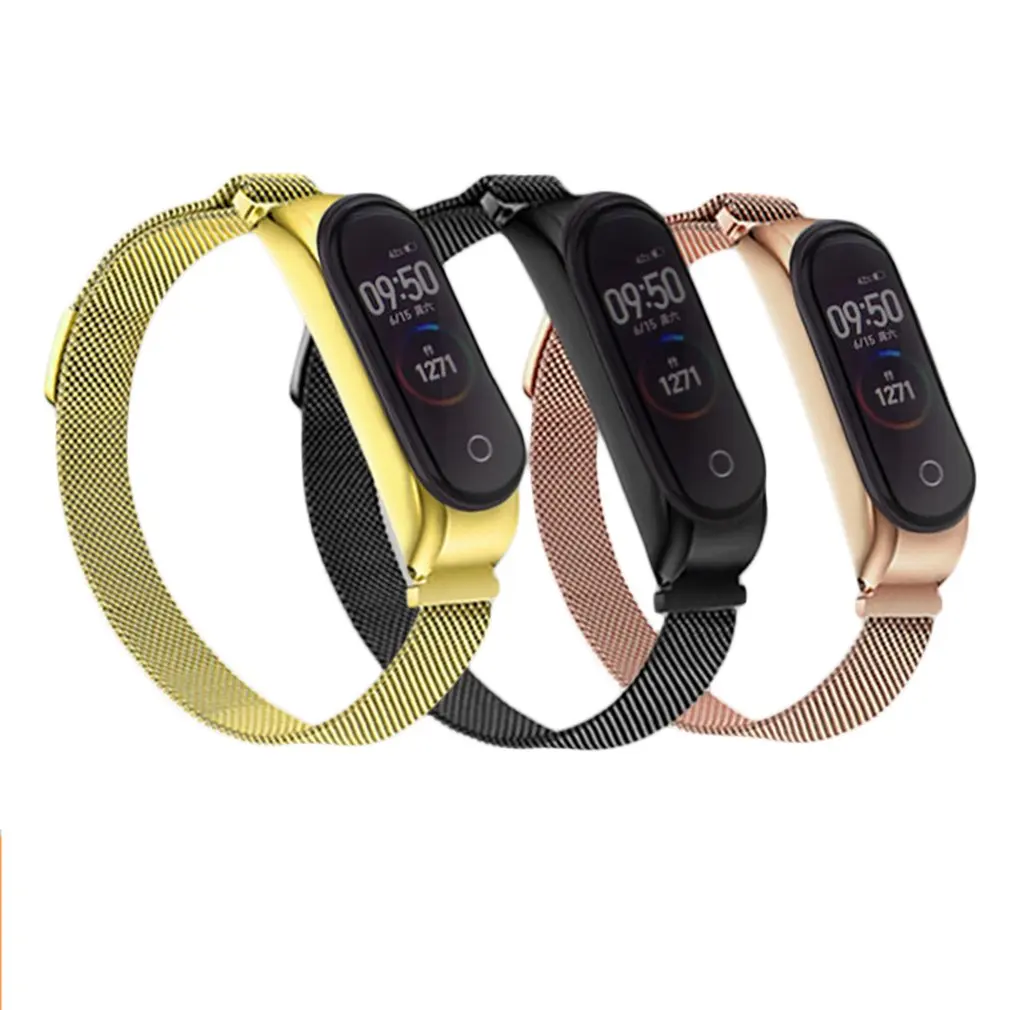 Модный Для Xiaomi Mi Band 4 сменный спортивный металлический ремешок с пряжкой браслет