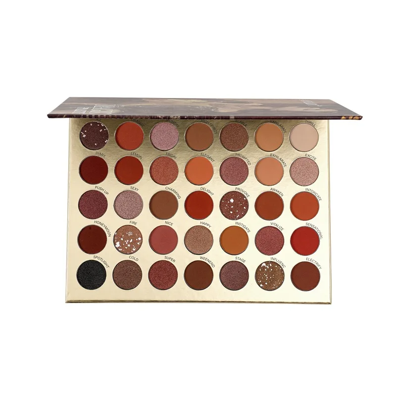 

35 Color Beauty Glazed Professional Soft Glam Matte Eyeshadow Glitter Eye Shadow Palette Long Lasting Makeup Eyeshadow