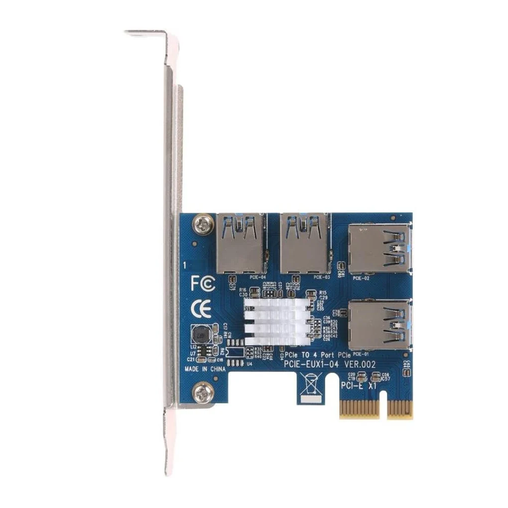 

30pcs PCI-E to PCI-E Adapter 1 To 4 PCI-Express Slot 1x 16x USB3.0 Riser Card Extender Board PCIe Converter