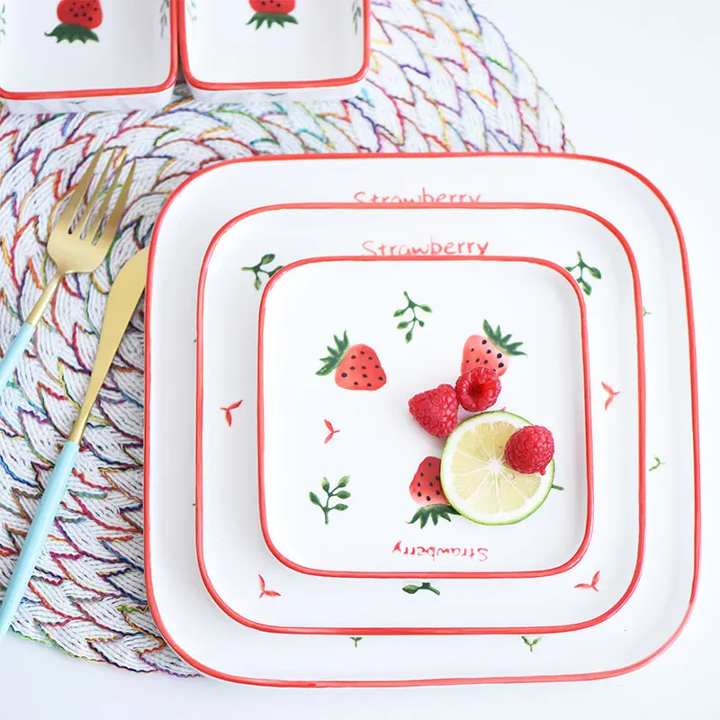 JSWORK Nordic керамические блюда ужин тарелки для закусок лоток столовых приборов