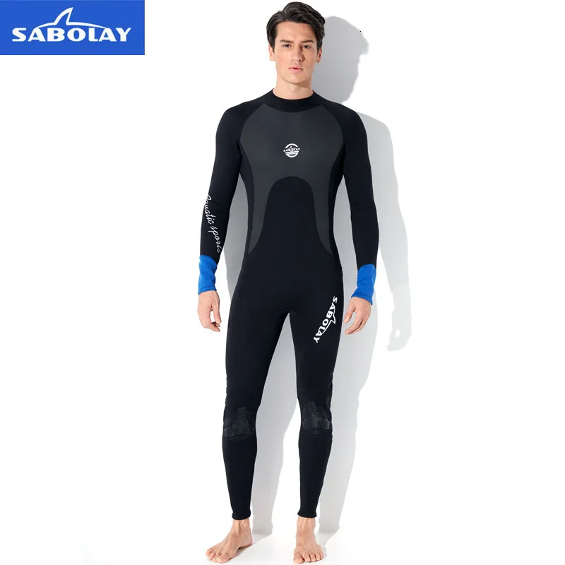 Мужской и Женский гидрокостюм цельный теплый неопреновый костюм для дайвинга с