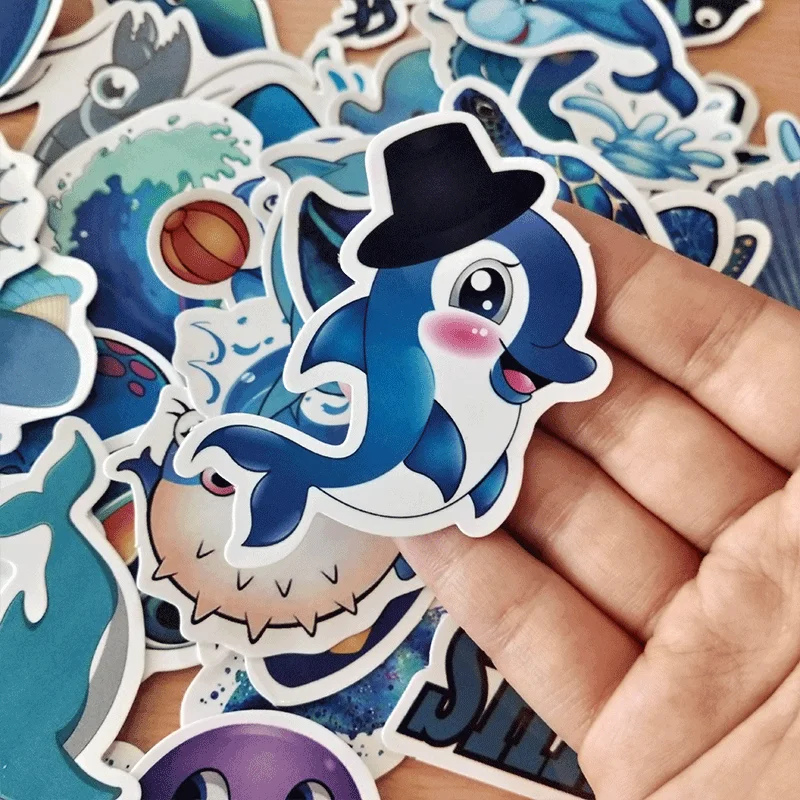 

49PCS Lovely Marine animals Stickers Waterproof Graffiti For Computer Guitar Skateboard Notebook