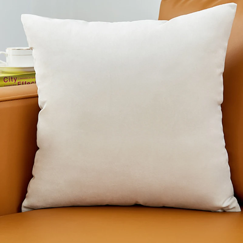 Однотонная наволочка. Подушка молочного цвета. 40x120cm Pillowcase.