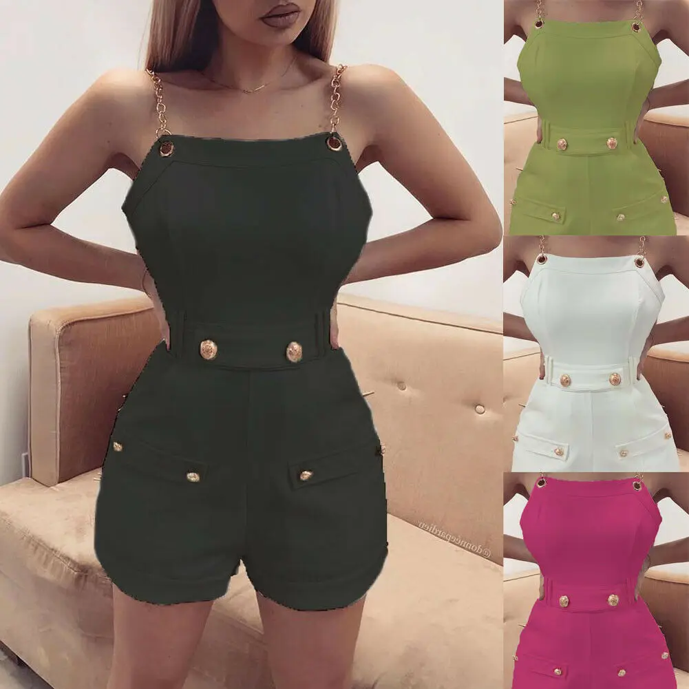 

Women Sets Casual Sleeveless Bodycon Romper Jumpsuit Club Tights Bodysuit Short Pants Suits For Ladies