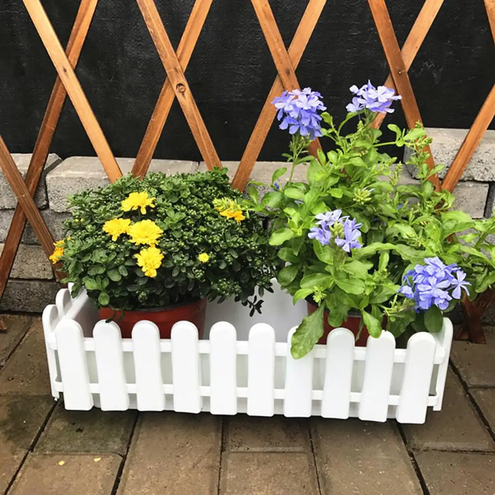 Новые белые забор для рождественской елки с круглым носком острым PVC